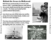 Behind the Scenes in Hollywood set artwork