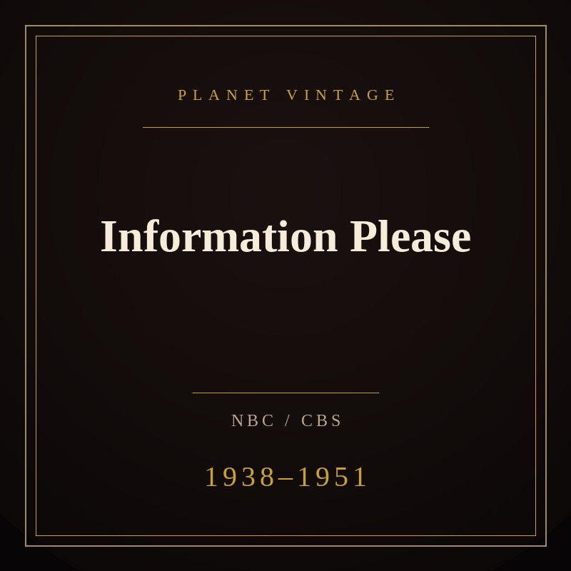 Information Please set artwork