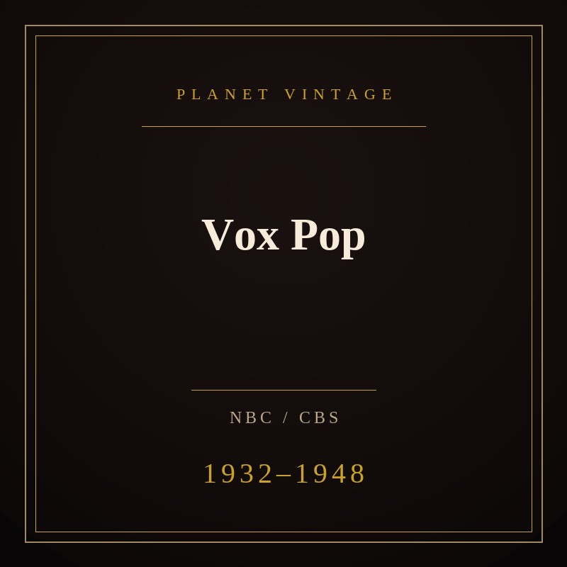 Vox Pop set artwork